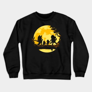 Bluey Walking Under Yellow Moon Crewneck Sweatshirt